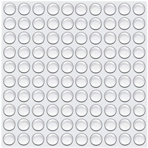 YAZANY 100Pcs Clear Rubber Feet,8 * 3mm Self Adhesive Rubbery Pads Sticky Rubber Dots, Non-Slip Cabinet Stoppers, for Furniture Drawer Doors Cutting Boards Small Appliances Electronic Products