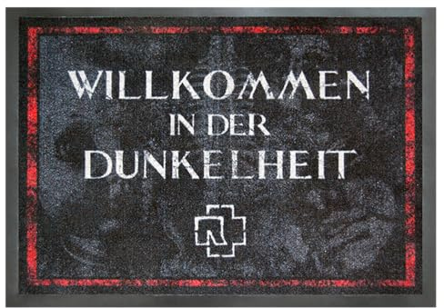 Rammstein Fußmatte Willkommen in der Dunkelheit schwarz, 50 x 70cm | Offizielles Band Merchandise