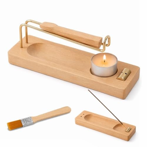 Shocanm 4-in-1-Räucherstäbchen Halter, Palo Santo-Räucherstäbchen Salbei Räuchern zum Verbrennen mit Einer 5,9 Zoll Langen Halterung, Ideal für Home Decoration, Yoga & Meditation