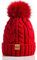 REDESS Damen Winter Bommel Beanie Mütze mit warmem Fleece gefüttert, Dicker Slouchy Snow Knit Skull Ski Cap