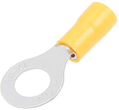 sourcing map RV5.5-8 Insulated Electrical Crimp Terminal Ring Spade Wire Connector for AWG12-10 50Pcs
