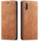 QLTYPRI Case for iPhone X iPhone XS, Premium PU Leather Cover TPU Bumper with Card Holder Kickstand Hidden Magnetic Adsorption Flip Wallet Case Cover for iPhone X iPhone XS - Brown