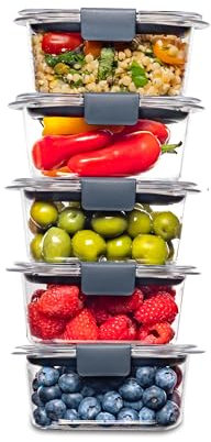 Rubbermaid 2108398 Auslaufsicheres Frischhaltedosen-Set | Kunststoffbehälter mit Deckel, 300 ml | mikrowellen- und spülmaschinenfest