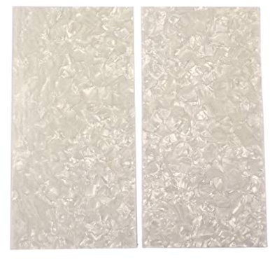 Milisten Satz Gitarre Schlagbrett Perle Gitarrenkratzplatte Akustisches Einlegestreifen Gitarre Mit Perleneinlage Einlegematerial Aus Perlmutt Perlmuttfliese Kopf Aufkleber Leer Weiß