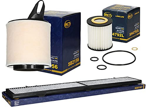 SCT Germany Inspektionspaket Wartungspaket Filterset 1 x Luftfilter 1 x Innenraumfilter mit Aktivkohle 1 x Ölfilter