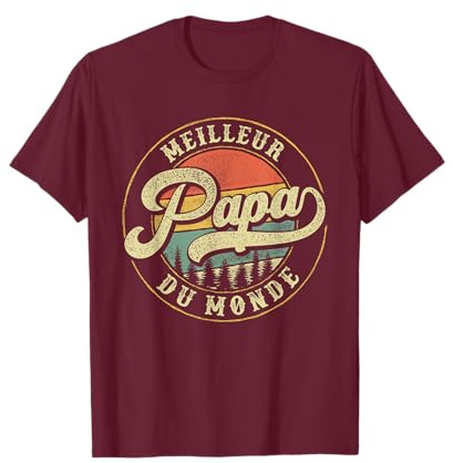 Meilleur Papa du Monde Cadeau pour la fête des pères T-Shirt