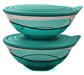 TUPPERWARE Saladier Bol Elégance 600 ml turquoise / vert (2) 38464