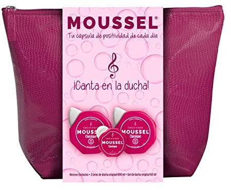 Moussel Neceser Mujer Set de Baño Classique Gel de Ducha 600 ml x 2 + Gel de Ducha 60 ml