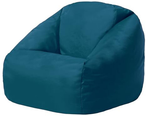 Bean Bag Bazaar Outdoor Sitzsack Kinder, Blaugrün, Gewebter-Stoff, Sitzsack mit Füllung, Bequemer Kinder Sessel, Kuschelsessel, Lese Sessel, Schlafzimmer, Kinderzimmer, Spielzimmer, Garten