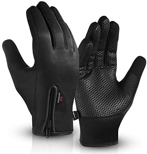 WFX Fahrradhandschuhe warm Winddicht rutschfest MTB Handschuhe Touchscreen Vollfinger Winterhandschuhe für Herren Damen Fahrrad Laufen Skifahren Wandern