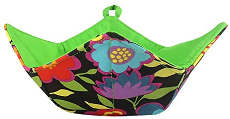Microwave Bowl Huggers - Microwave Bowl Holders, Cotton Bowl Cozy Holder, Microfiber Huggers for Hot & Cold Bowls, Heat Resistant Food Warmer Dishes Pads