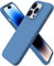 ORNARTO Cover per iPhone 14 Pro Silicone 6.1 Pollici, Custodia Compatibile con iPhone 14 Pro Cover, Morbido Silicone Liquido Protezione, in Gomma Gel Morbida con Fodera in Microfibra-Azzurro Fiordo