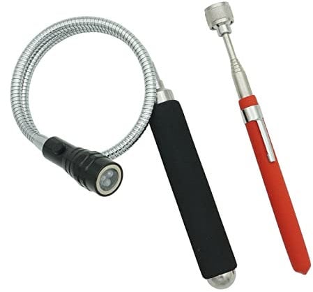 VASTOOLS Magnetic Pickup Tool Set, 10LB Extendable Magnet Stick, Flexible Magnetic Flashlight, LED Magnet Tool for Car,Household,Office,Industry and Garage