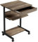 Yaheetech Scrivania per Computer Scrivania ad Angolo Angolare da Ufficio 56 x 51 x 79,5 cm Mobile Studio Porta pc con Ruote Tastiera Scorrevole Postazioni da Lavoro Marrone