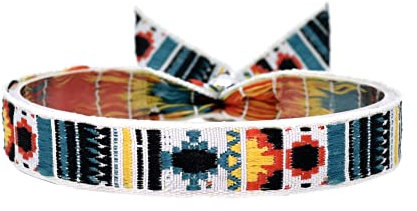 BDM - Pulsera de tela, pulseras trenzadas, etnicas, de colores, ajustable para niños y niñas, mujer y hombre. - Modelo 6