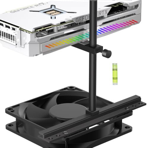GPU-Halterung, Grafikkarten-Unterstützung, GPU-Halterung, Grafikkartenhalter, GPU-Ständer, verstellbarer Anti-Durchhängen GPU-Ständer für Lüfter, Aluminium, 129 mm