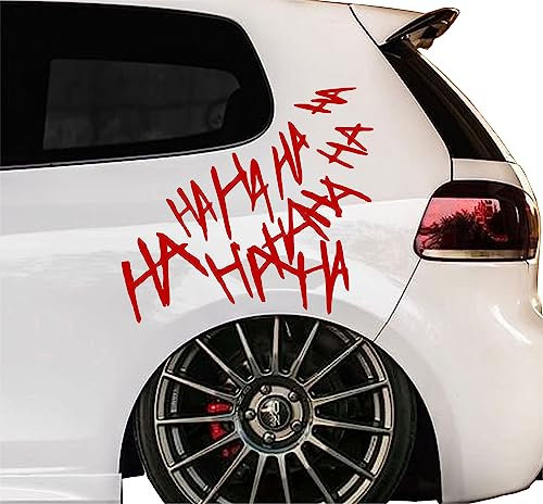 KLEBEKÖNIG XL Auto Aufkleber HAHAHAHA Sticker Seitenaufkleber Tuning Autoaufkleber Jdm SET