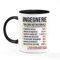 Gattablu Tazza mug 11 oz Valori nutrizionali Ingegnere divertenti! Idea regalo laurea ingegneria!