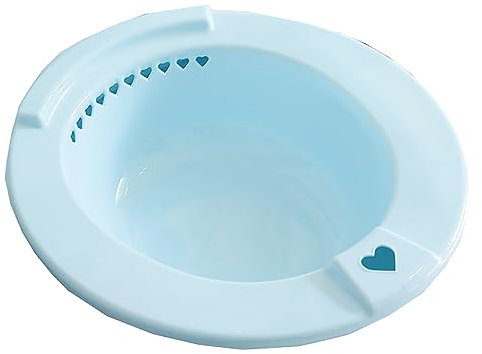 Sitzbad für die Pflege nach der Geburt, Sitzbad für Damen und Herren gegen Hämorrhoiden auf der Toilette, breiterer Sitzbereich, Einweichbecken zur Behandlung von Entzündungen, Pink, 36,5 x 39 cm