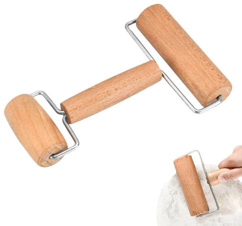 Gativs Rouleau a Patisserie 1 Pièces Rouleau à Pâtisserie en Bois de Hêtre Petit Rouleau Patisserie Rouleaux à Pâtisserie Rouleau à Pâtisserie en Bois 3d pour Pizza Gâteau Pâtes Pâtisserie