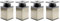 ATM® Lot de 4 pieds de meubles réglables, Hauteur : 60 mm (+20 mm), Couleur : or brossé/INOX, Pieds de meubles de 6 cm, Pieds réglables
