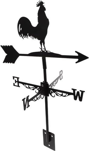 Girouette en forme de coq pour cour, silhouette de coq, girouette, girouette de toit, girouette, girouette en métal