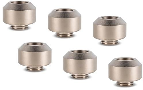Optimus Hardtube Fitting, 12 mm, 6er-Pack mit Werkzeug - Satin Nickel