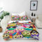 ANHOPE Nette Cartoon Tier Eule Bettwäsche Set Weich Microfaser Bettbezüge mit Reißverschluss 2 Teilig Bettbezug 140x200 cm & Kissenbezug 65x65 cm Bettdeckenbezug Set für Kinder Jungen Mädchen
