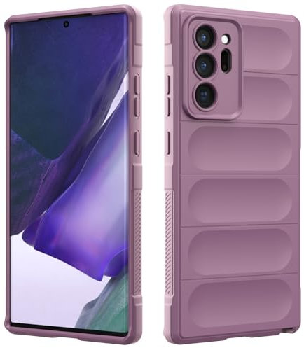 Hülle Kompatibel mit Samsung Galaxy Note 20 Ultra, Silikon Hülle Weicher Berühren, Kratzfestes Stoßfest Handyhülle, Rundumschutz Schutzhülle mit Kameraschutz (Violett)