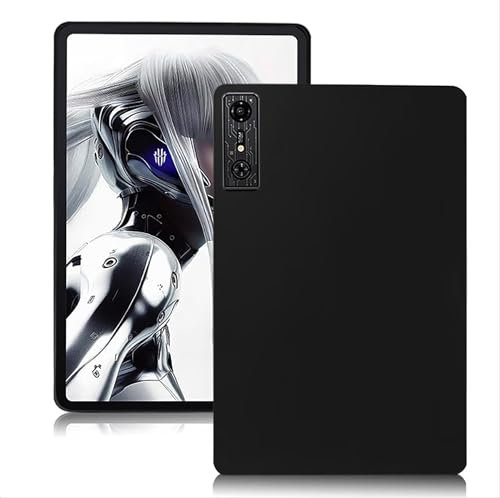 GIOPUEY Funda para RedMagic Nova Gaming Tablet, Carcasa Trasera de TPU Suave, Ultraplano, Anti-vibración y Anti-Deslizamiento - Negro
