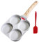 MYBO TV WONDER PAN- Pfanne mit 4 Fächern + Silikonspatel und Rezeptbuch zum Herunterladen - antihaftbeschichtet - Diese Pfanne mit Fächern ermöglicht das Kochen von 4 verschiedenen Lebensmitteln