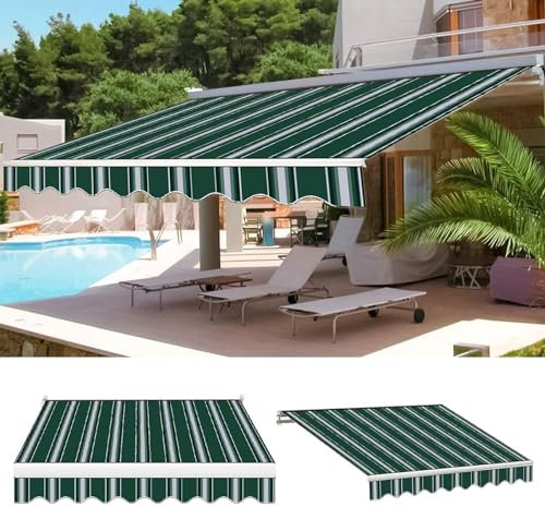 Terrassenüberdachung für den Außenbereich, einziehbar, Ersatz-Sonnenschutz für Fenster, Tür, Markise, Segeltuch, Terrassenabdeckungen für Schatten und Regen, Outdoor-Sonnenschutz für Hof