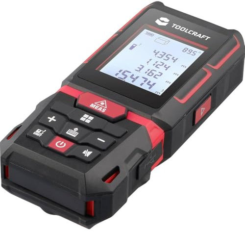 TOOLCRAFT LDM XG40 L Laser-Entfernungsmesser Li-Ionen Akku 40 m