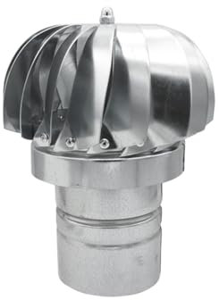 PIKAPPA 1307 Aspirateur éolien galvanisé à base ronde pour conduits et conduits de cheminée ø 100 mm.