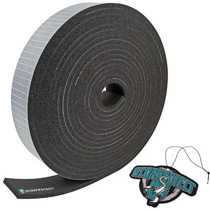 Armaflex Armacell original XG Kautschuk Streifen Zuschnitt + Scorprotect® Duftbaum (schwarz, 9 mm selbstklebend x 5 cm x 10 m)