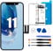 Dinow Display für iPhone 11, (6,1 Zoll) LCD Bildschirm für iPhone 11, LCD Ersatz mit Reparaturset, kompatibel mit Modell A2221/ A2111/ A2223(Face ID, 3D Touch)