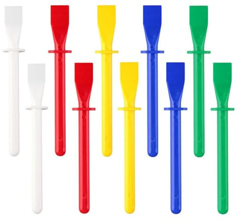 10 Pcs Glue Spreader Glue Applicator 11cm Bright Coloured Plastic PP Spreader Spatula Sticks Art And Craft for PP Spatula Kids Kid Craft
