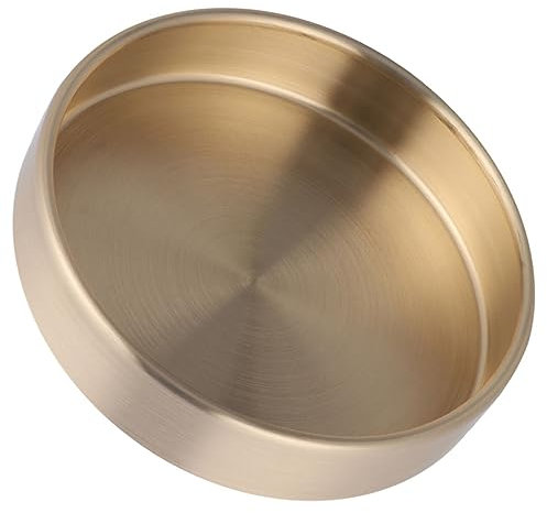 Ipetboom Bandeja Redonda de Cobre Decorativa de Plato de Almacenamiento para Joyas y Decoración de Hogar Moderno para Cocina Vanity y Mesas