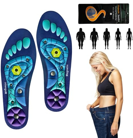 Magnetische Einlegesohlen Original, Magnetische Schuheinlagen Akupunktur, Einlagen zum Abnehmen, Akupressur Einlegesohlen, Schuheinlagen Orthopädische Einlegesohlen für Damen und Herren