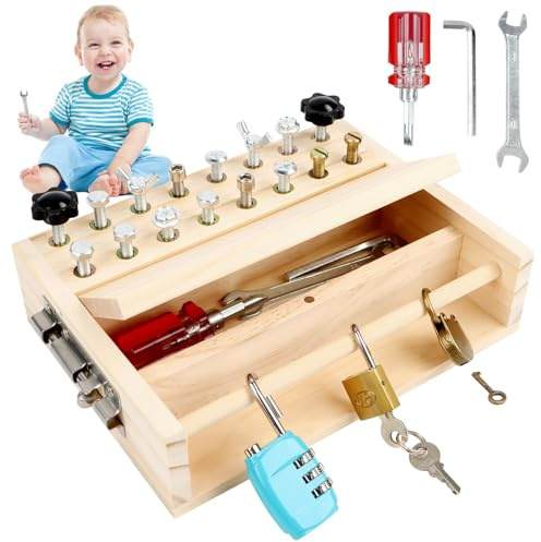 Montessori Giocattoli A partire dai 3 4 5 Anni Montessori Cacciavite Giocattolo In Legno Cacciavite Busy Board Giocattolo Da 2 a 6 Anni Giocattoli Educativi per Bambini