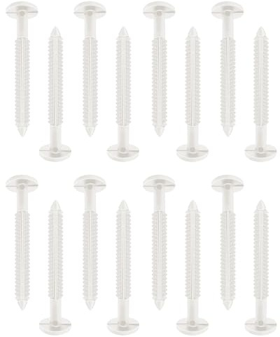 36Pcs 3 Inch Vinyl Shutter Fasteners Strongest Plastic Shutter Screws Window Shutters Hardware Exterior Spikes Loks for Fixing and Installing Decorative Exterior Vinyl Shutters (White)