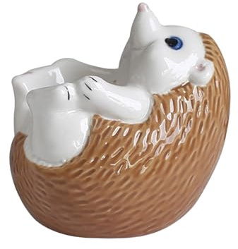 Keramik-Eierbecher mit lustigen Igeln, Tierstatue, Geschirr, Sukkulenten, Übertopf für Heimdekoration, Keramik-Eier, Tasse für Kinder, Frühstück