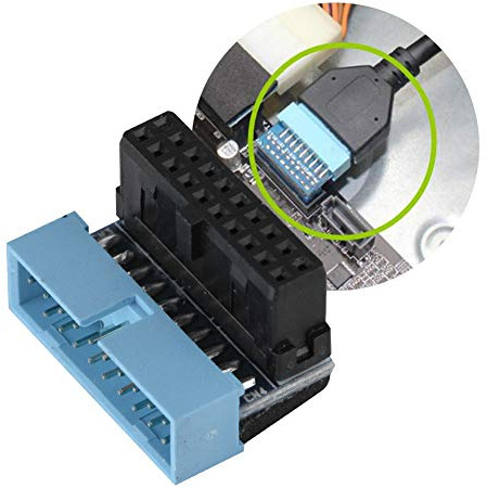 TARSHYRY Intestazione del Pannello Frontale USB 3.0, Connettore della Scheda Madre USB 5 Pezzi 3.0 Angolato a 90 Gradi Scheda Madre a 19 Pin Intestazione a 19 Pin all' Interna .0