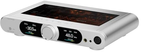 TOPPING DX9 Discrete Fully Balanced 1-Bit DAC & Headphone Amplifier | 131dB DNR | Six-Channel NFCA Module | LDAC Bluetooth 5.1 | Ten-Band PEQ | Hybrid Relay Volume Control (Silver)