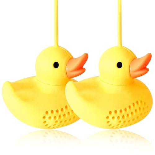 Tea Infuser, Duck Tea Infuser 2Pcs Silicone Cute Food Grade Strainers for Loose Heat Resistant Flexible Reusable Dishwasher Safe Steeper, Cute