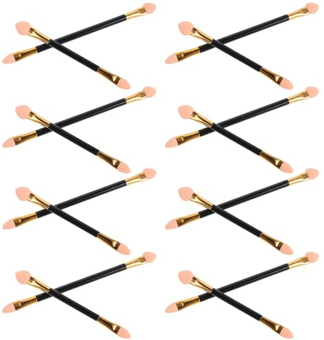 FONDOTIN 24 Applicateurs à Embout Éponge Double Face pour Maquillage des Yeux, Pinceaux à Paupières Mini Format, Douceur et Précision pour Application Fard à Paupières, Retouches