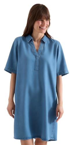 Cecil Damen 1409302 Knielanges Kleid im Denim-Look (1er Pack)