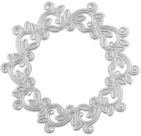 Ideen mit Herz Stanzschablone, Kranz, Ø 10,3cm, passend für gängige Stanzmaschinen | Schablone zum Gestalten von Kartenauflegern, Anhängern, Grußkarten | Weihnachten, Advent, Winter, Dekokranz