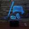 Optische Täuschung 3D Eishockey Nacht Licht 16 Farben Andern Sich Fernbedienung USB-Strom Touch Schalter Dekor Lampe LED Lampe Tisch Kinder Brithday weihnachten Geschenk