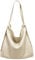 Caspar 2in1 Große Leder Rucksack Schultertasche XL Elegante Damen Handtasche - PREMIUM LINE - Modell No.786 - Made in Italy, Farbe:beige, Accessoires:One Size